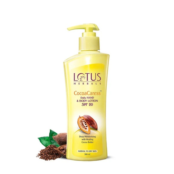 Lotus Herbals CocoaCaress Daily Hand & Body Lotion SPF 20