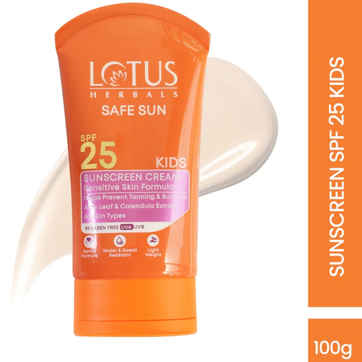 Lotus Herbals Safe Sun Kids Sunscreen Cream SPF 25