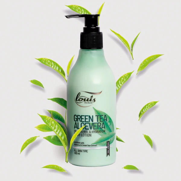 Louis Herbals Green Tea Aloevera Oil Control & Hydration Body Lotion