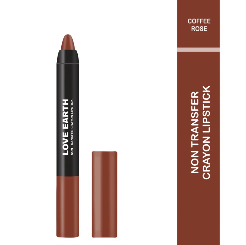 Love Earth Non Transfer Crayon Lipstick-Coffee Rose