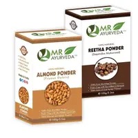 MR Ayurveda Almond Powder & Brahmi Powder - Combo Pack