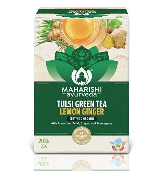 Maharishi Ayurveda Tulsi Green Tea Lemon Ginger
