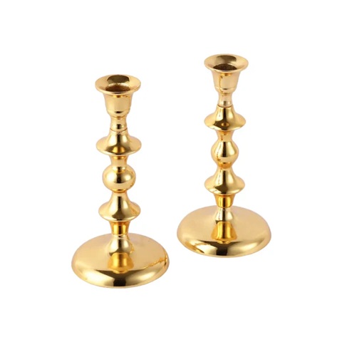 Morgera Candle Holder (Gold) - Set of Two
