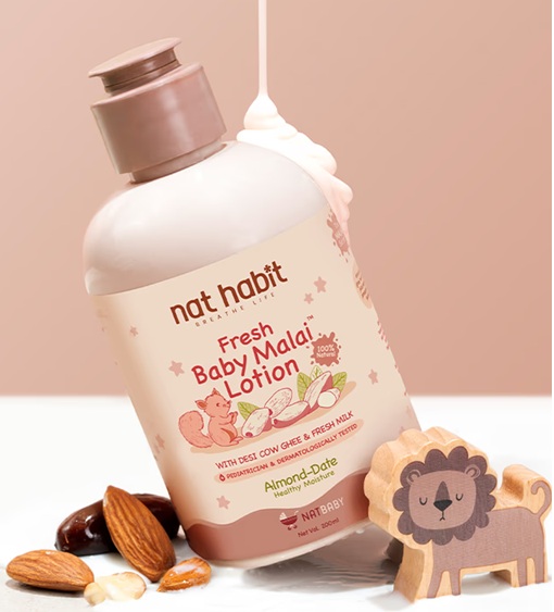 Nat Habit Almond & Date Fresh Baby Malai Lotion