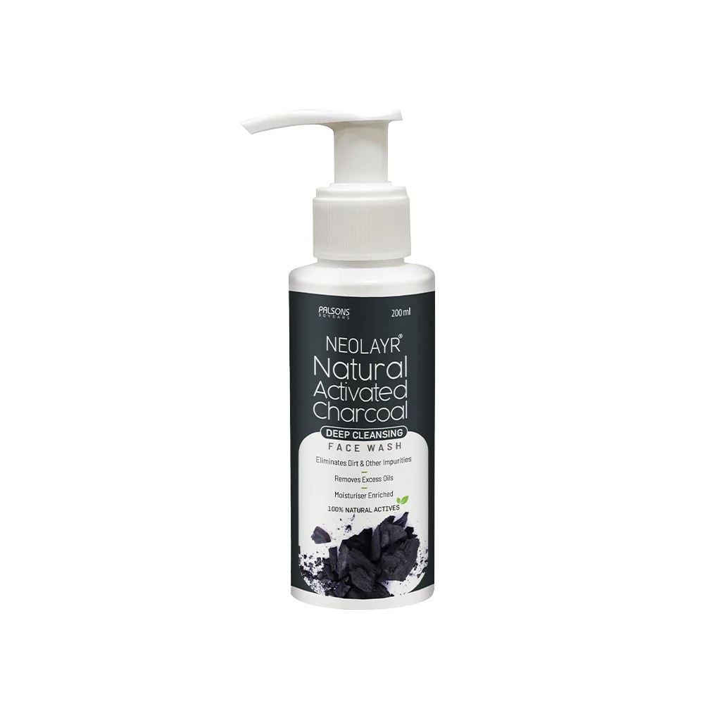 Neolayr Pro Natural Activated Charcoal Deep Cleansing Face Wash