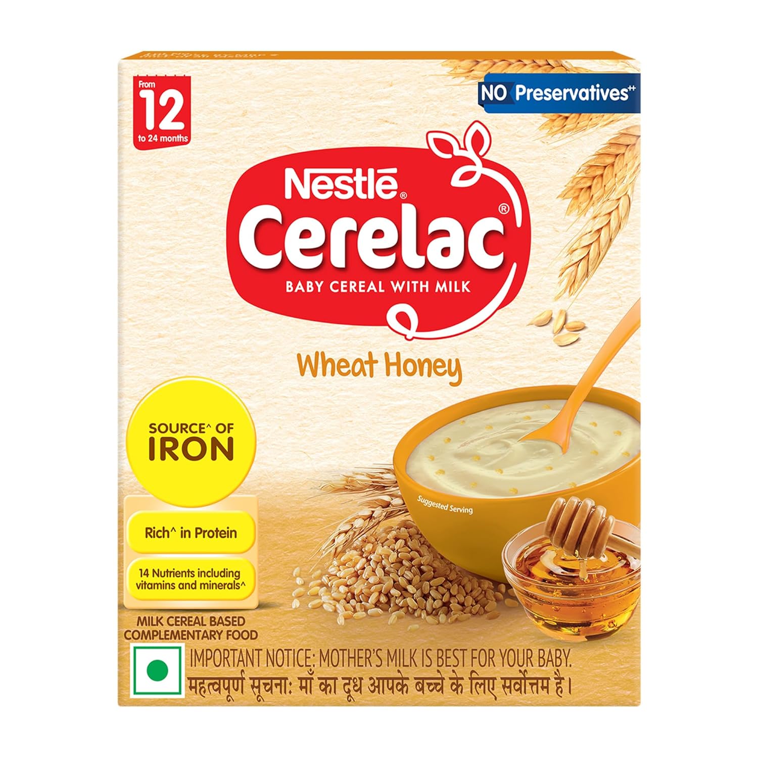Nestle CERELAC Baby Food Cereal- wheat Honey for 12 to 24 Months Baby
