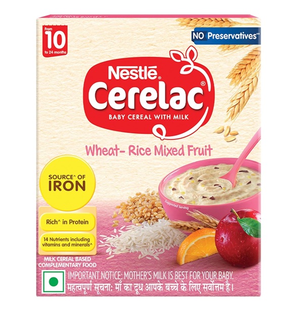 Nestle Cerelac Baby Cereal with Milk, Wheat-Rice Mixed Fruit