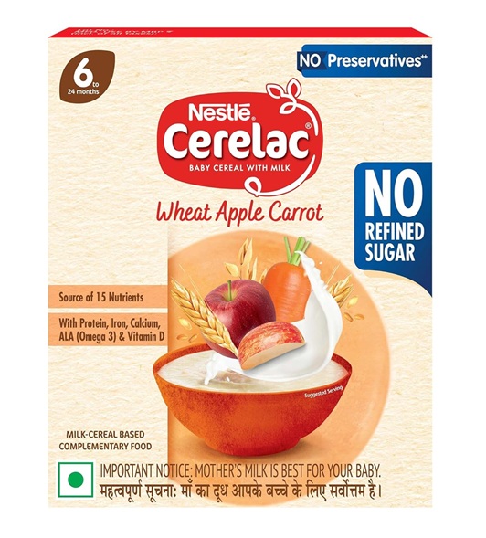 Nestle Cerelac  Baby Cereal with Milk, Wheat Apple Carrot