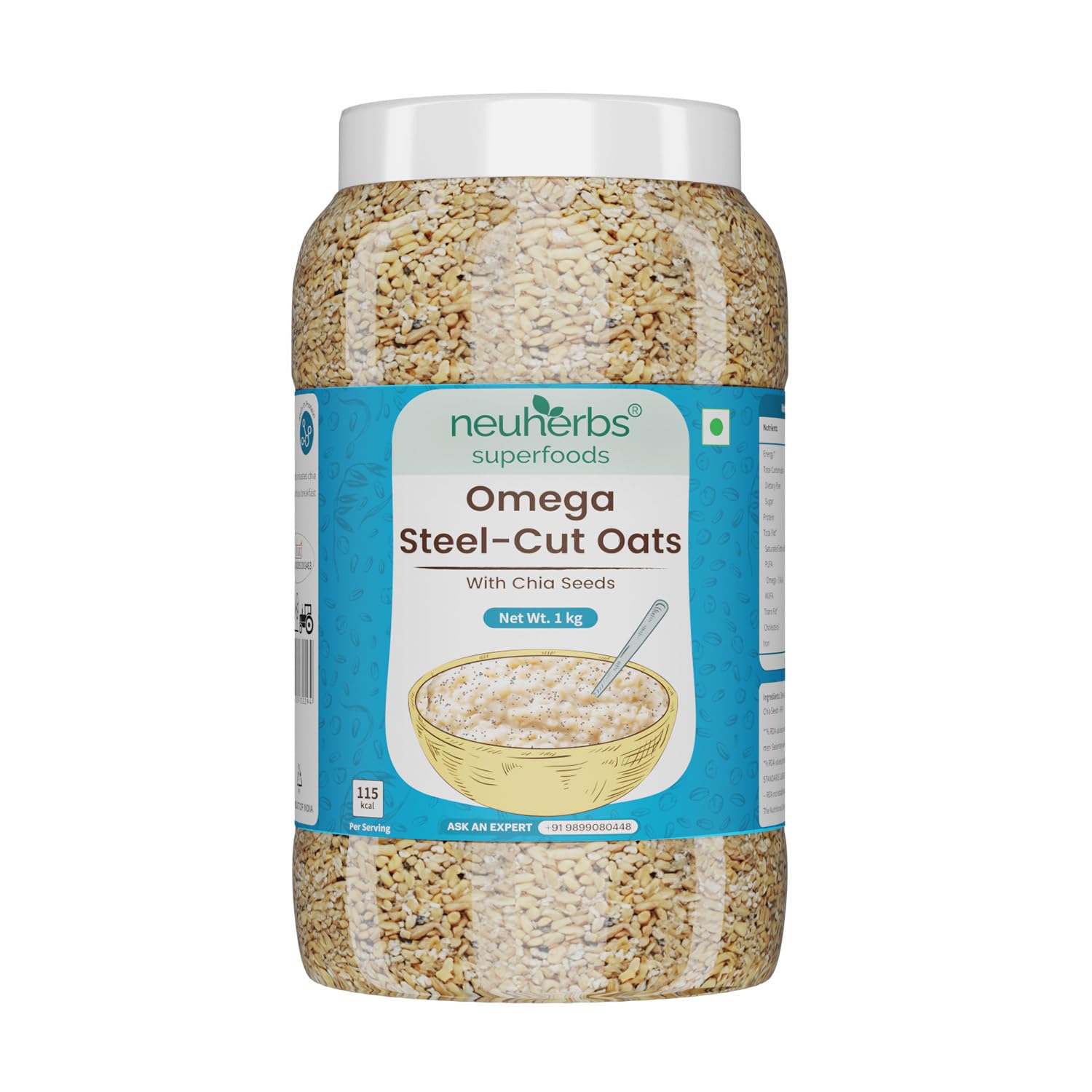 Neuherbs Omega Steel Cut Oats with Chia Seeds