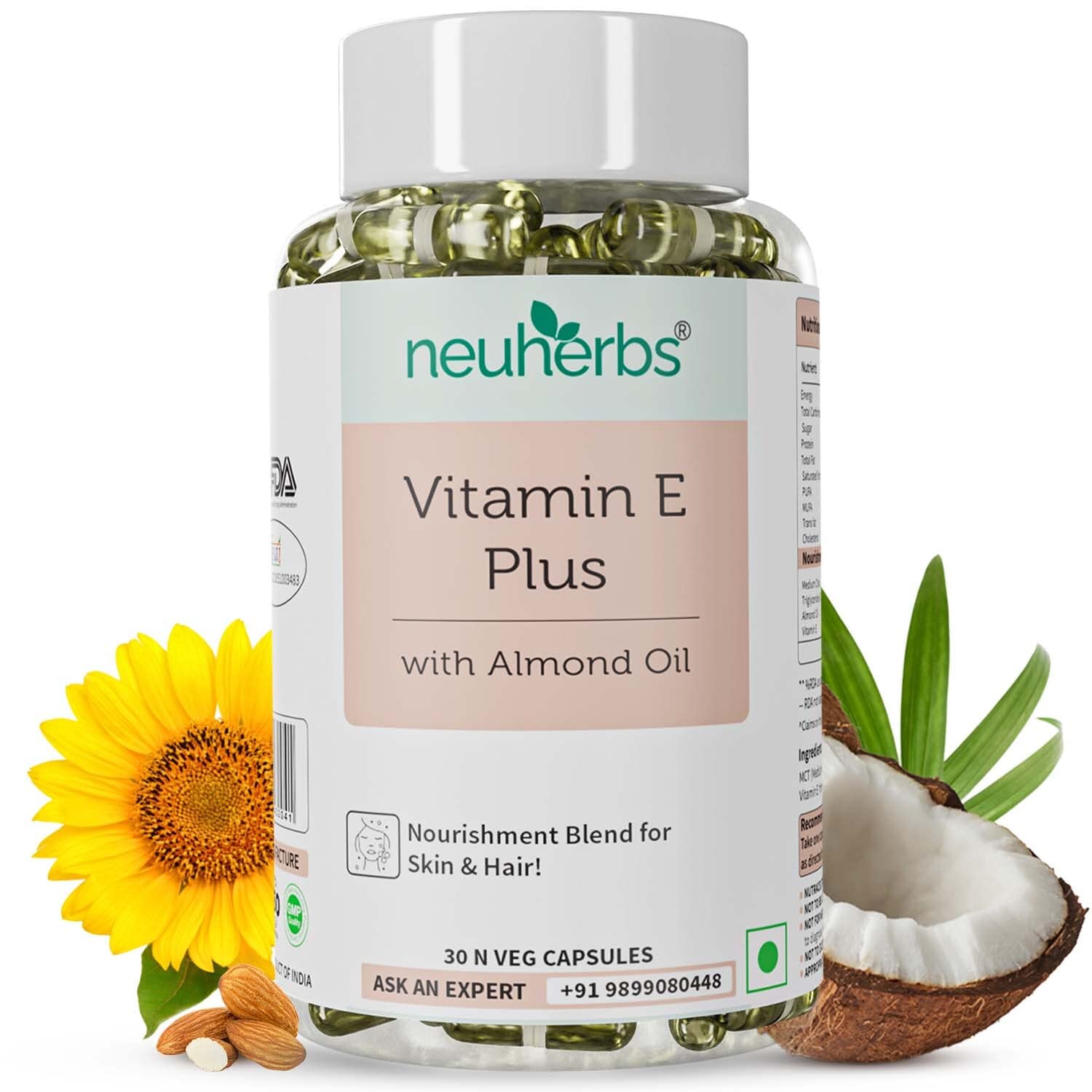 Neuherbs Plant Based Natural Vitamin E Plus 