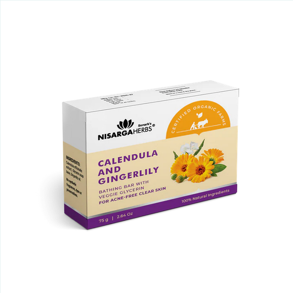 Nisarga Herbs Calendula & Gingerlily Soap