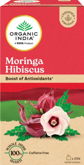 Organic India Moringa Hibiscus Teabags