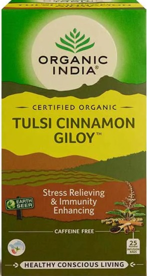 Organic India Tulsi Cinnamon Giloy Tea Bags