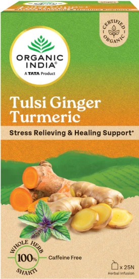 Organic India Tulsi Ginger Turmeric Tea Bags