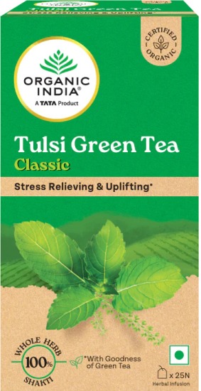 Organic India Tulsi Green Tea Classic Tea Bags