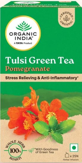 Organic India Tulsi Green Tea Pomegranate