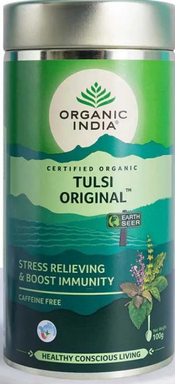 Organic India Tulsi Original tea tin