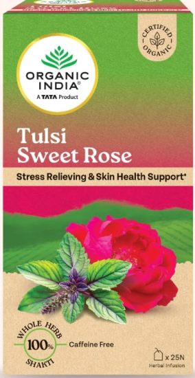 Organic India Tulsi Sweet Rose Tea Bags