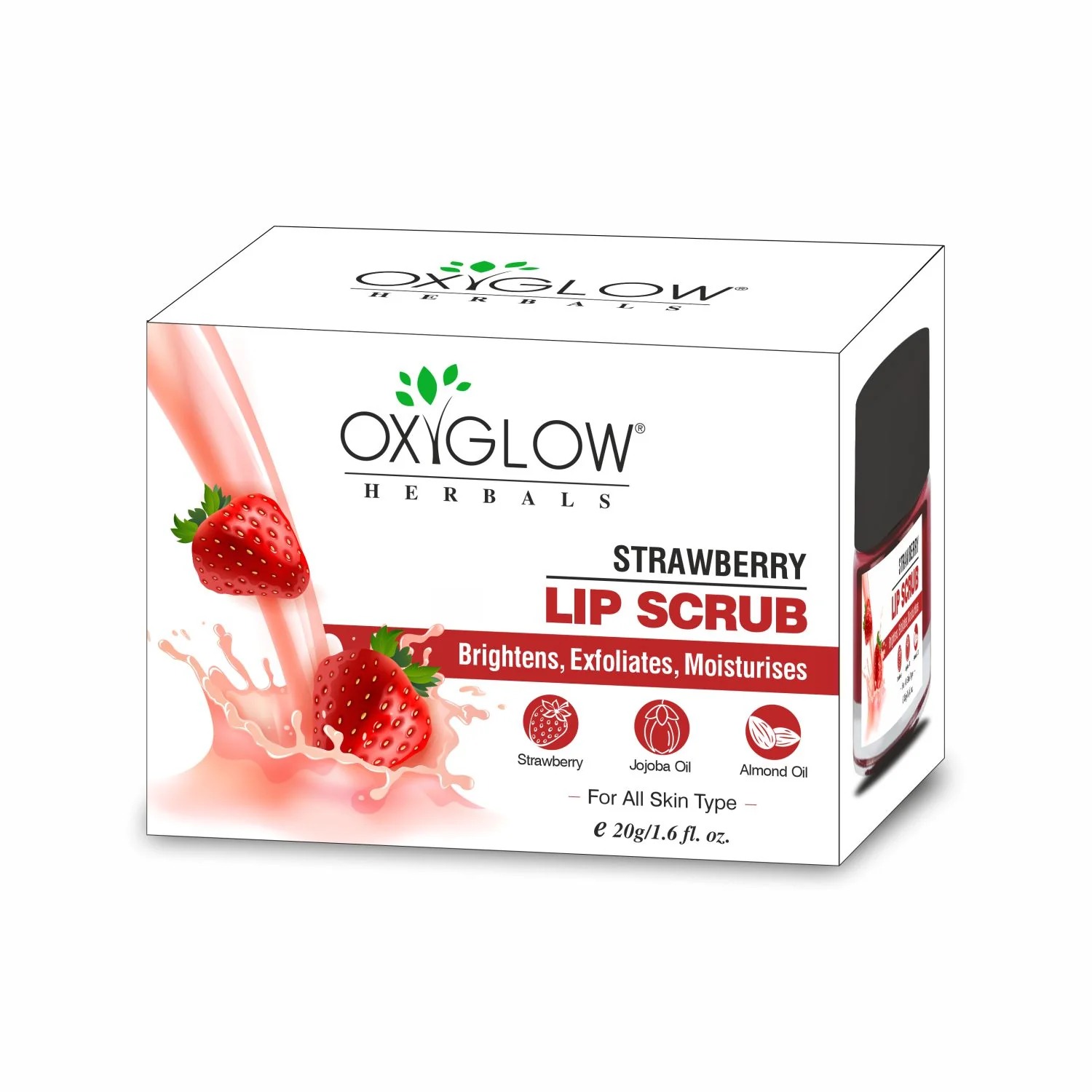 Oxyglow Strawberry Lip Scrub