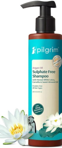 Pilgrim Sulfate Free Shampoo with Argan Oil, Camellia & White Lotus