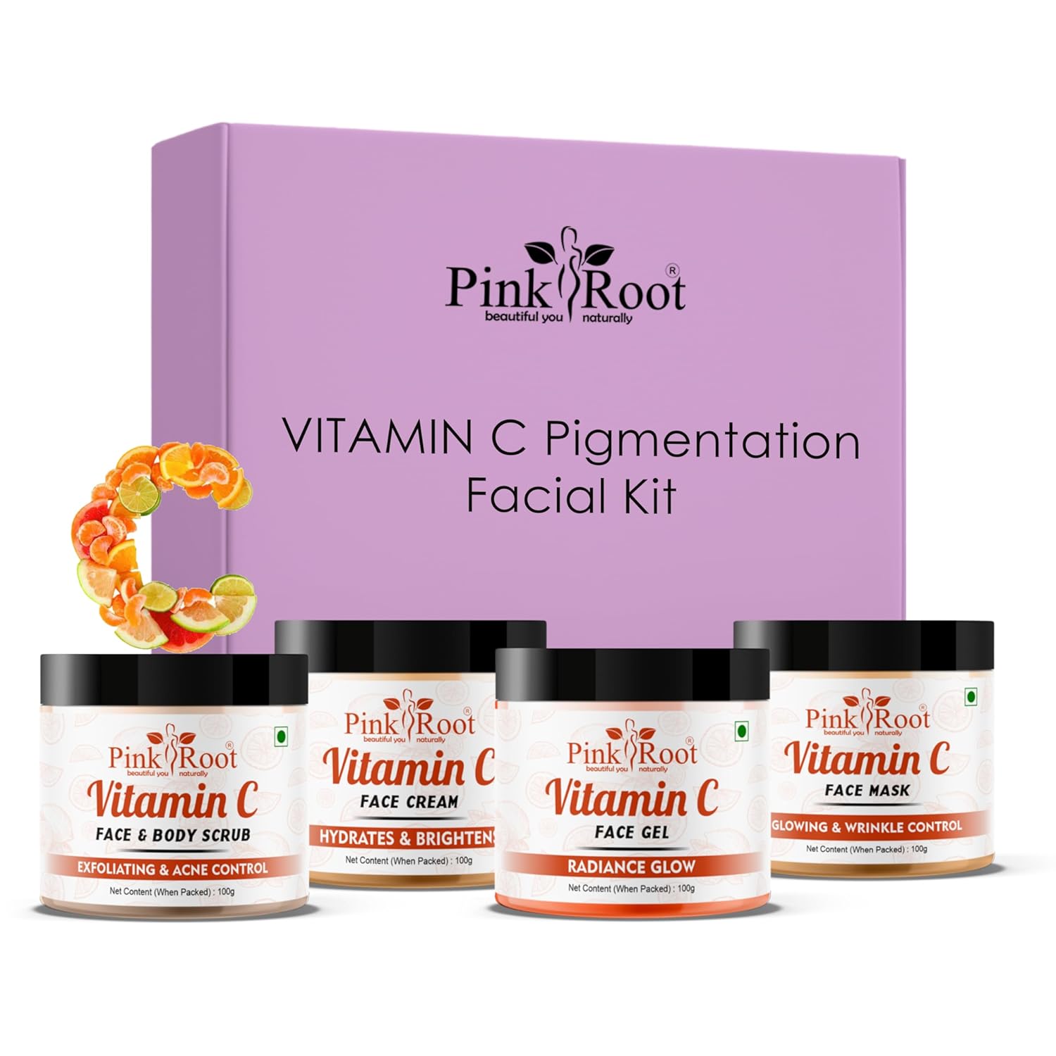 Pink Root Vitamin C Pigmentation and Brightening Kit