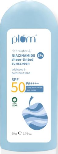 Plum 3% Niacinamide & Rice Water SPF 50 Sheer-Tinted Sunscreen
