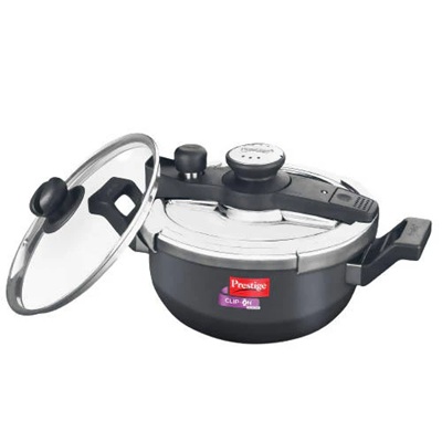 Prestige Clip On Hard Anodised Pressure Cooker -5 liters