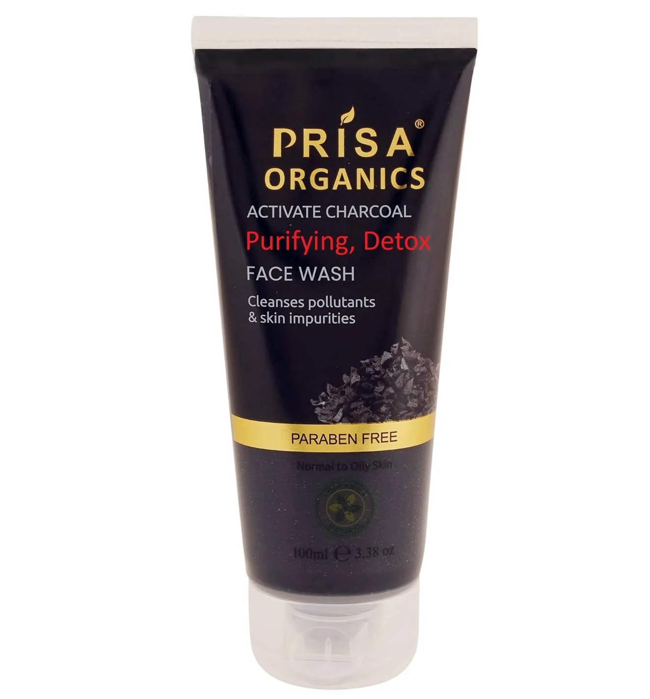 Prisa Organics Activate Charcoal Purifying Detox Face Wash