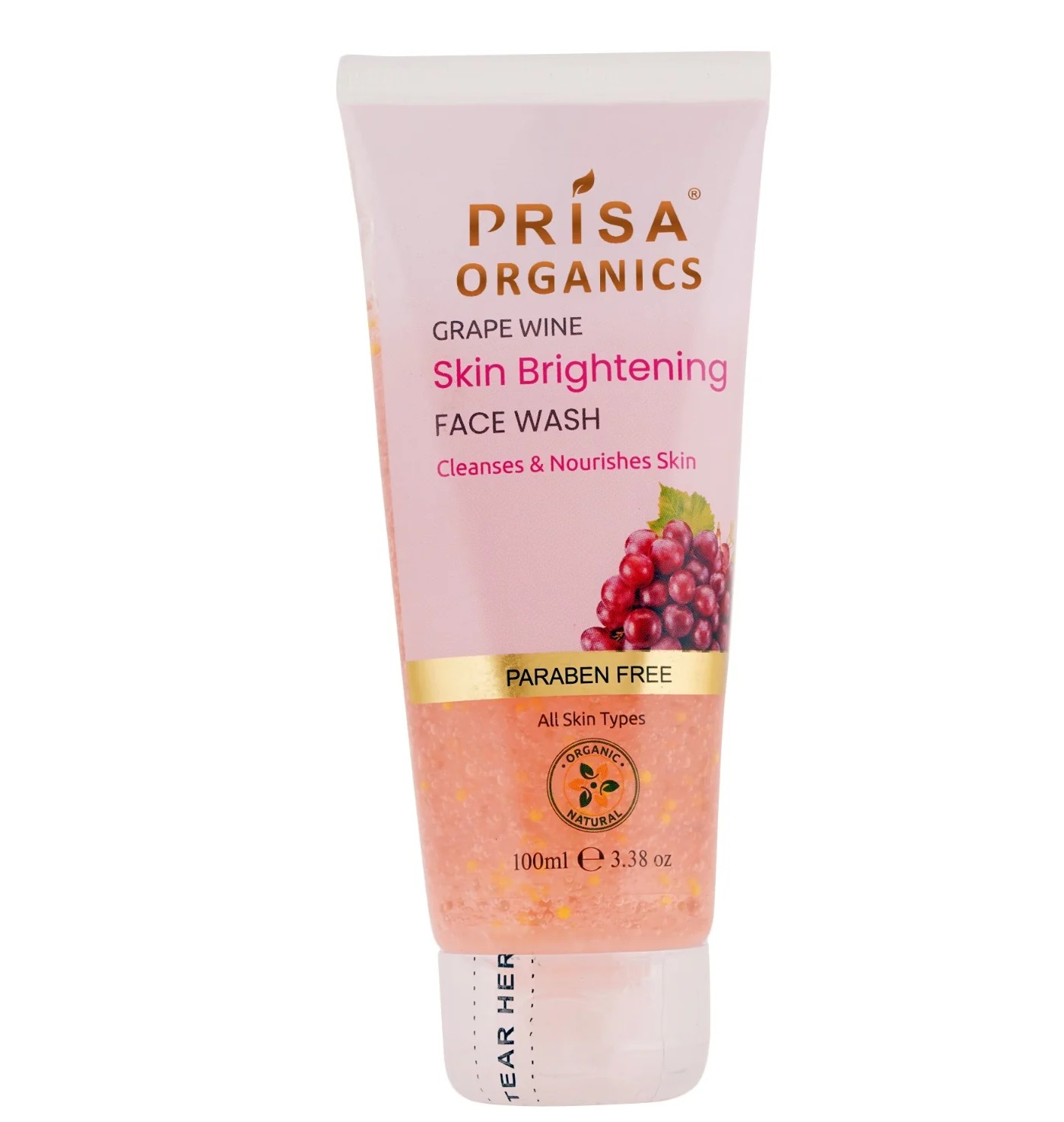 Prisa Organics Grapes Wine Skin Brightening Face Wash