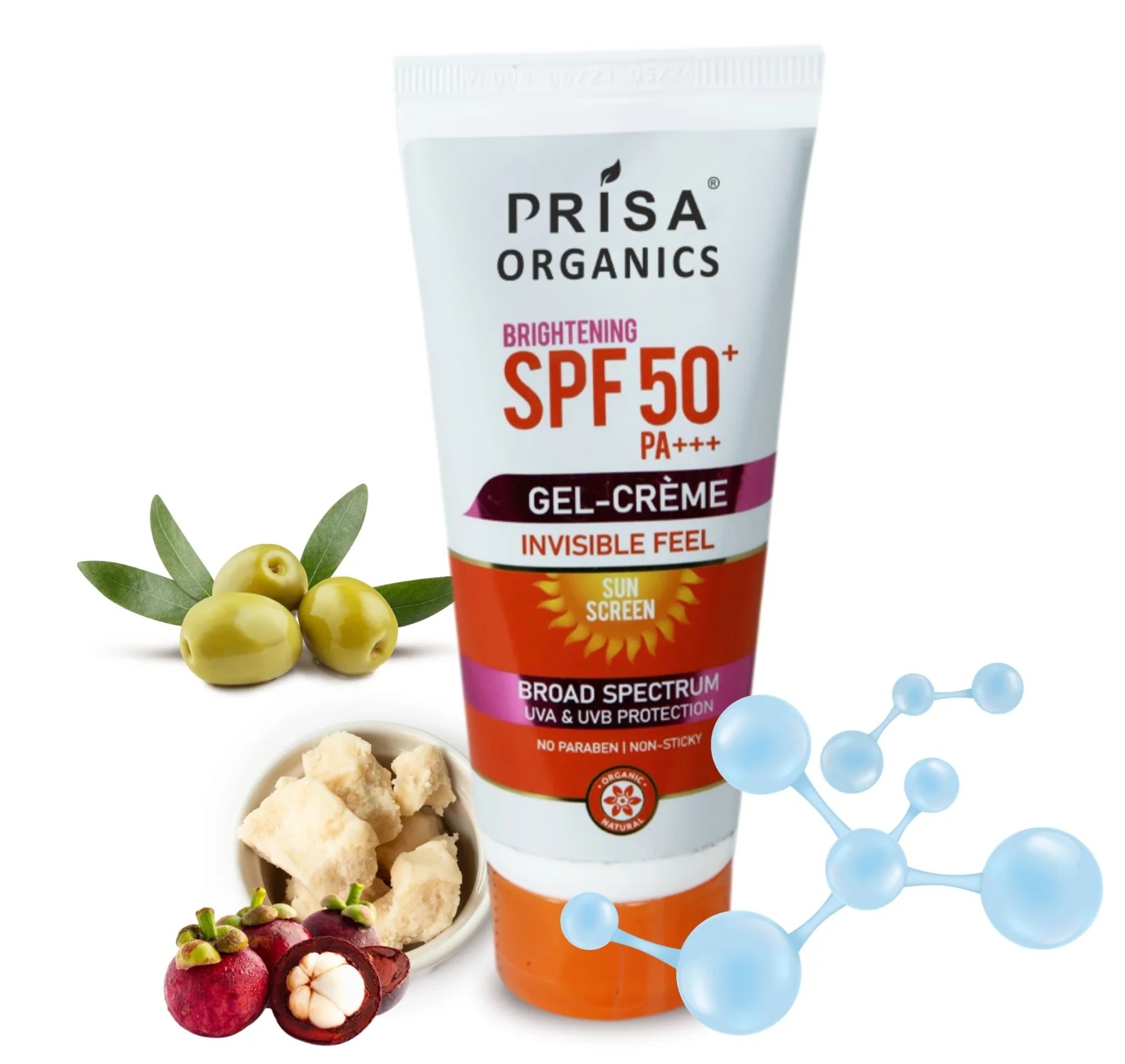 Prisa Organics SPF 50 Sun Screen Gel Cream