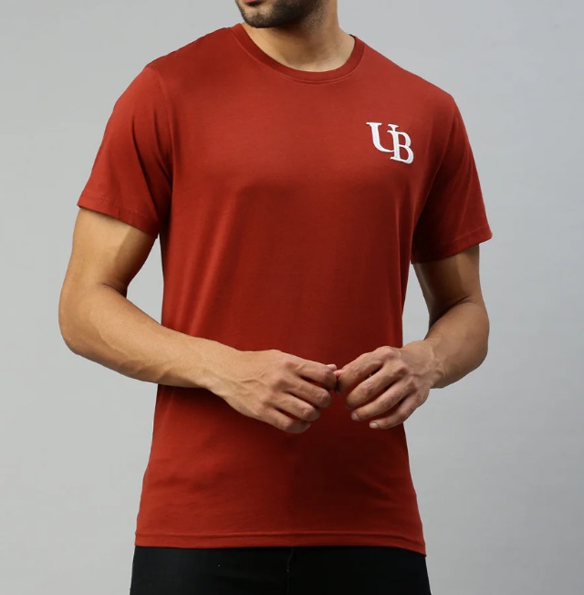 Ramraj Brown Graphic Printed Round Neck Casual T-Shirt GT41