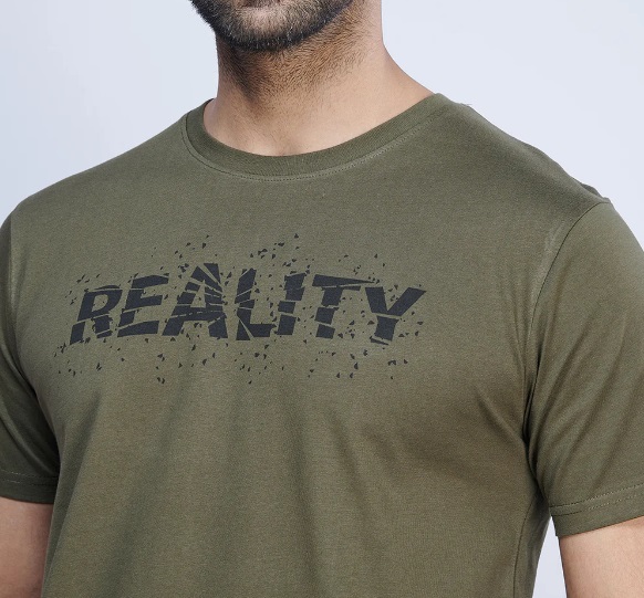 Ramraj Dark Green Graphic Printed Round Neck Casual T-Shirt GT34