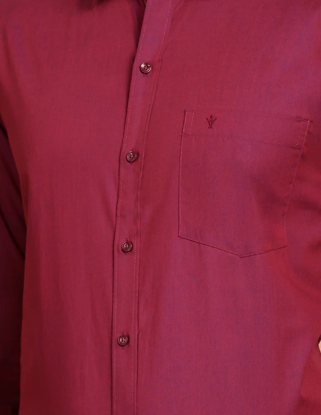 Ramraj Men 100% Cotton Purple Shirt G111