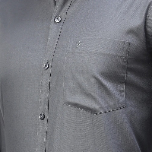 Ramraj Men 100% Cotton Shirt Grey TW5