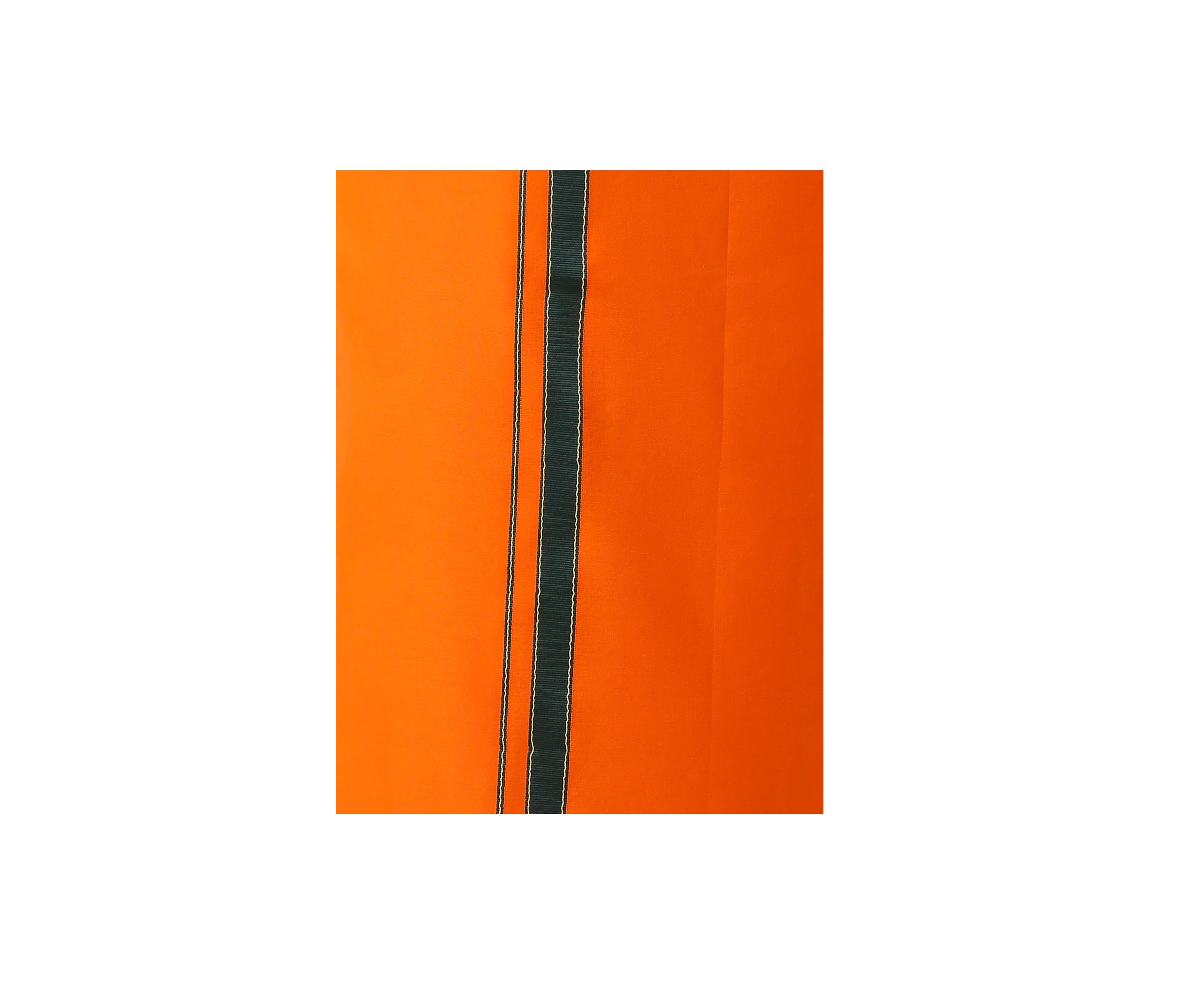 Ramraj Mens Color Dhoti with Fancy Border Brindhavan Orange
