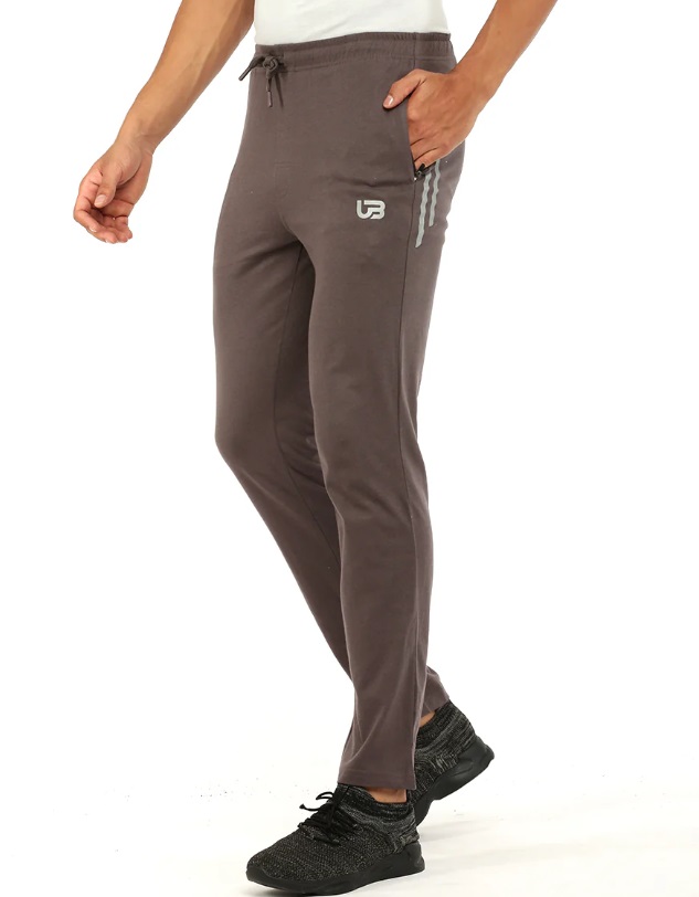 Ramraj Mens Combed Cotton Dark Grey Regular Fit Track Pants with Pockets