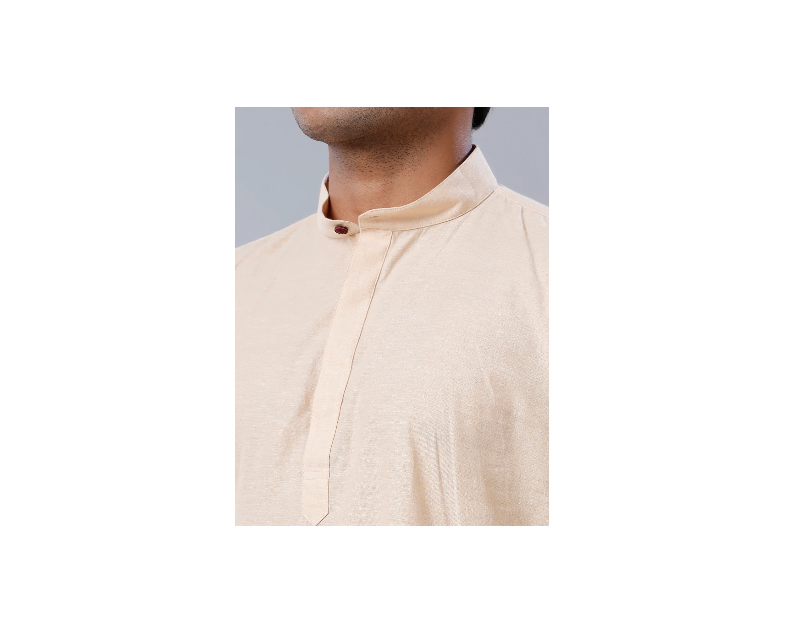 Ramraj Mens Cotton Sandal Plain Medium Length Kurta J17