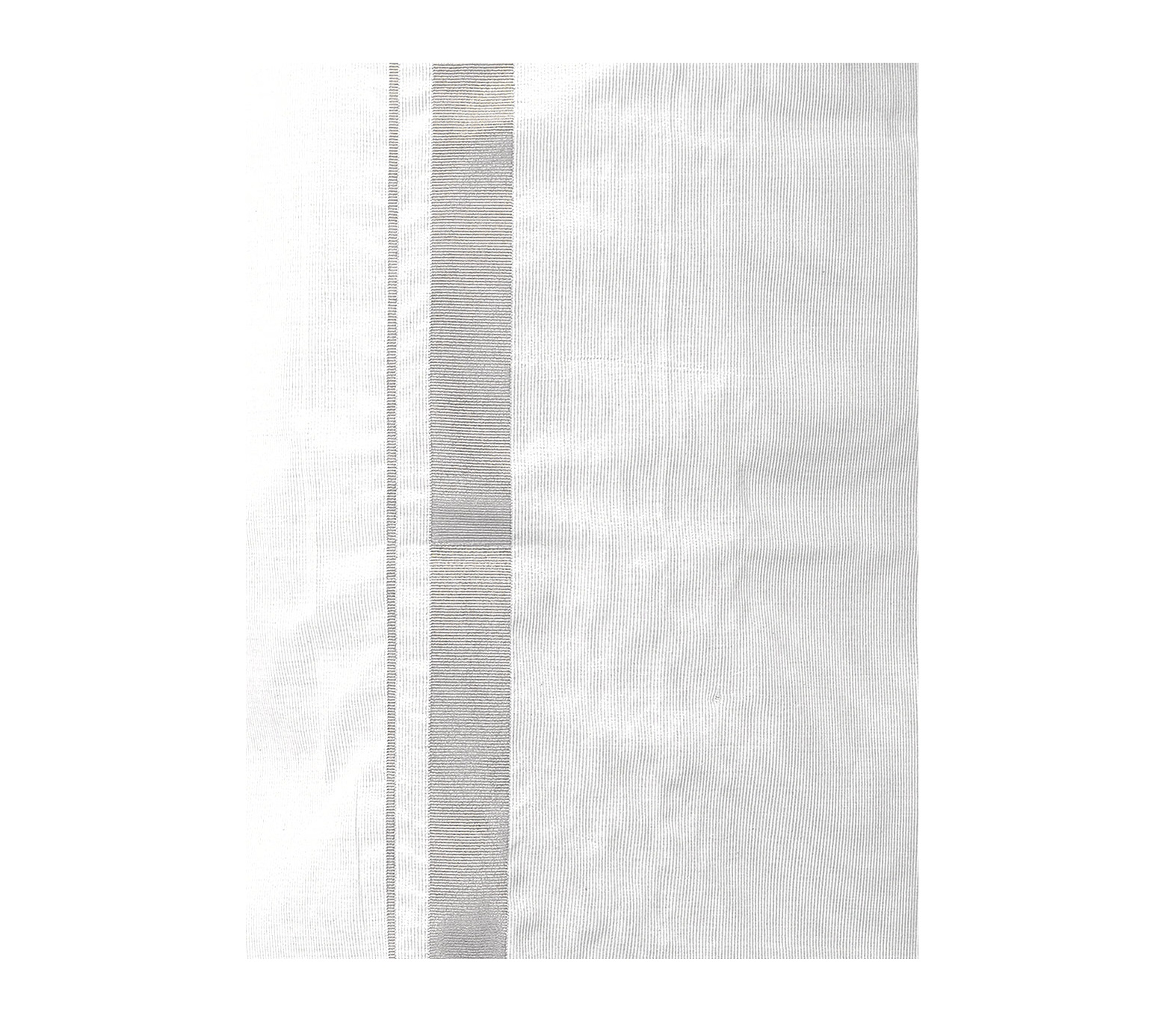 Ramraj Mens Cotton Single Silver Colour with Jari Border Dhoti Primacy Silver