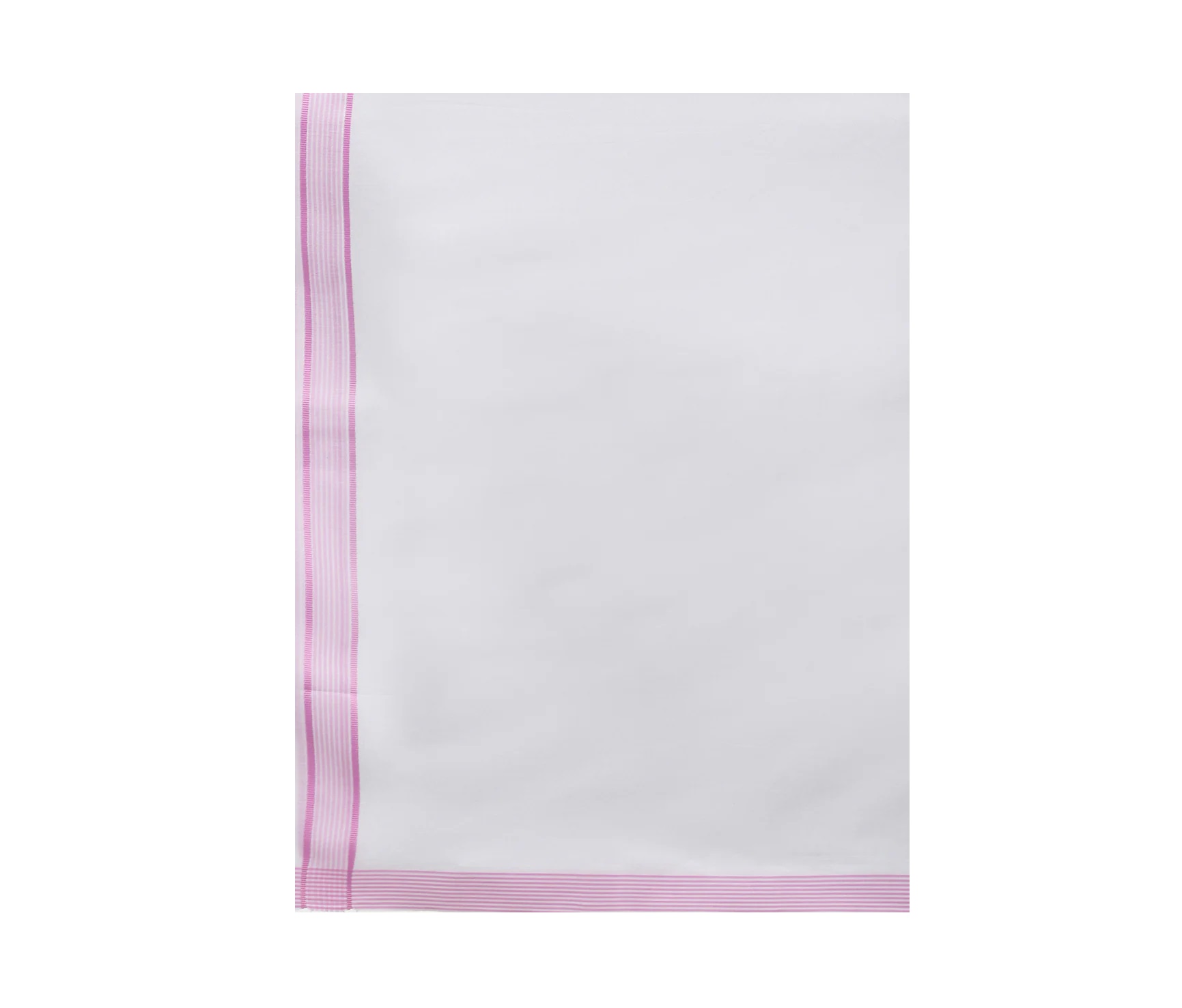 Ramraj Mens Double Dhoti White with Fancy Border Prompt Light Pink