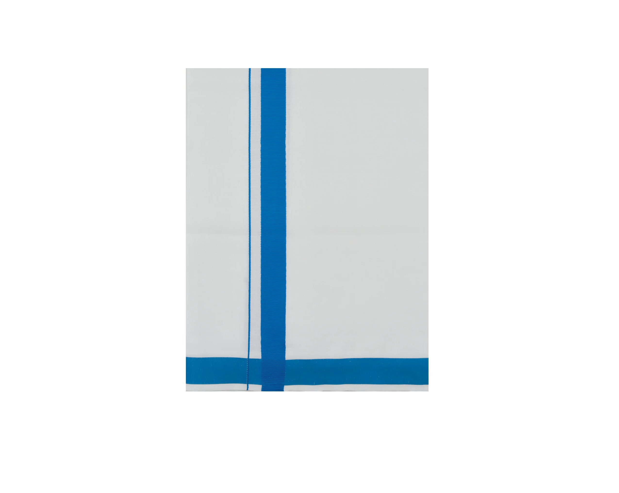 Ramraj Mens Fancy Border Single Dhoti Azure Blue WS02