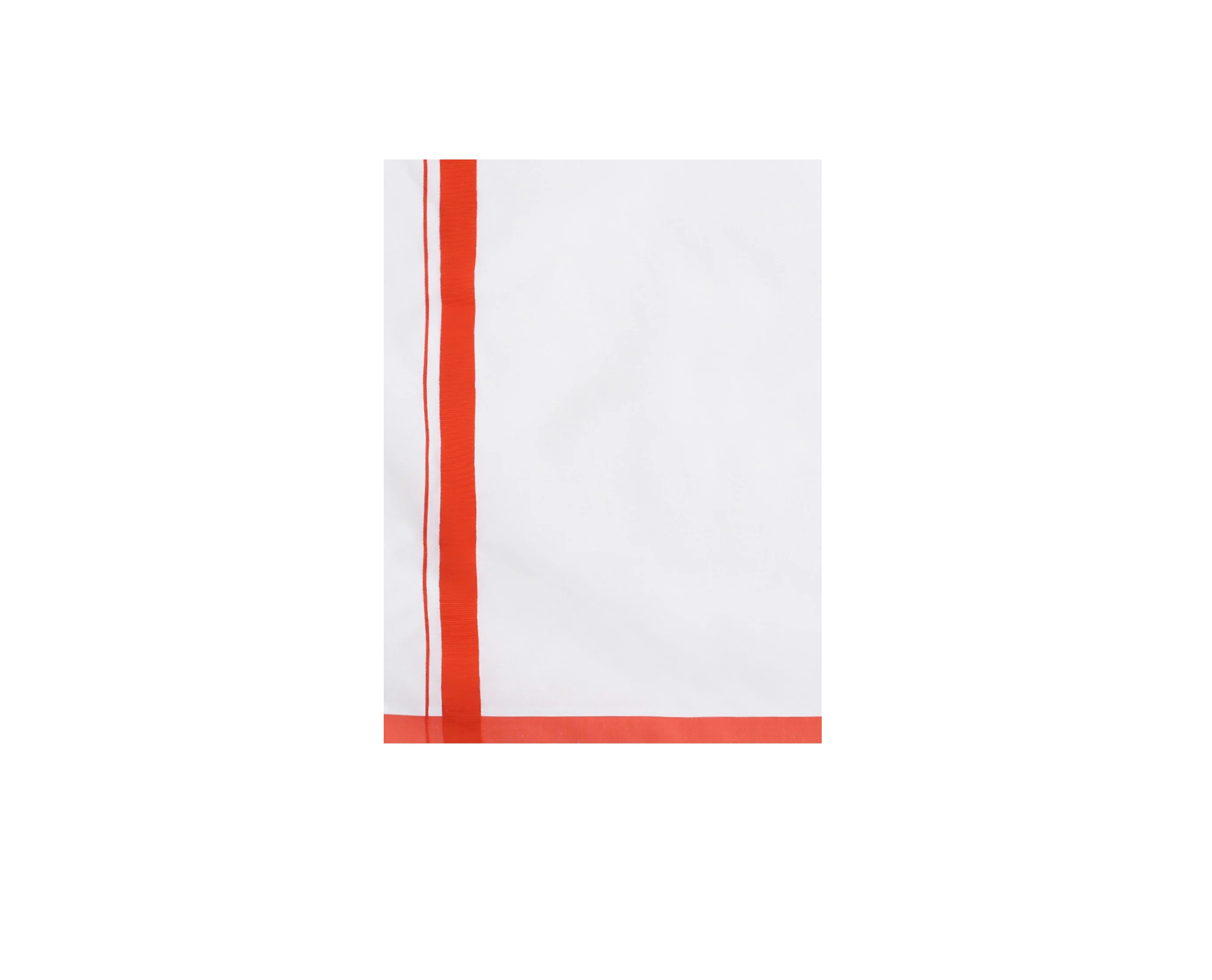 Ramraj Mens Fancy Border Single Dhoti Dark Orange -WS08