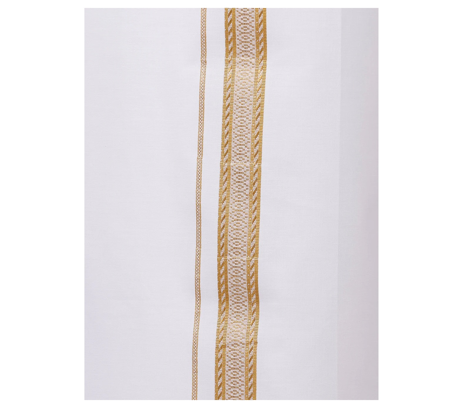 Ramraj Mens Gold Fancy Border Single Dhoti GG01