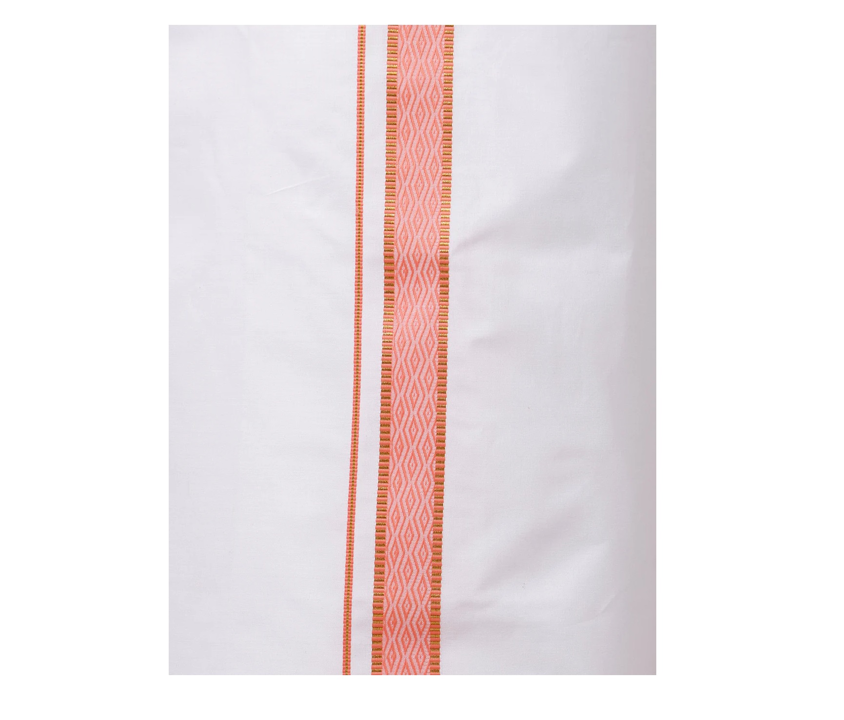 Ramraj Mens Gold Fancy Border Single Dhoti GR04