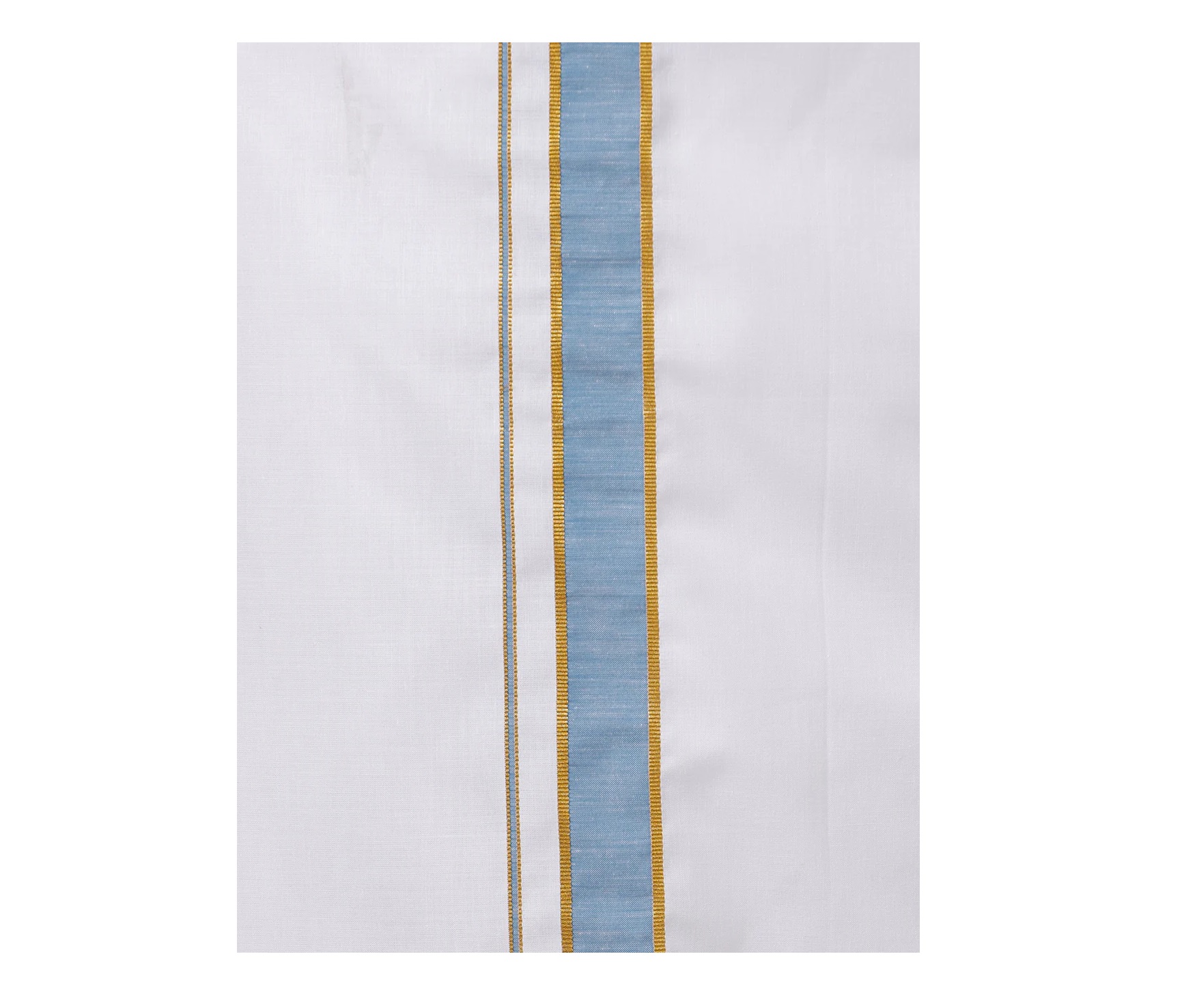 Ramraj Mens Gold Fancy Border Single Dhoti HGF11