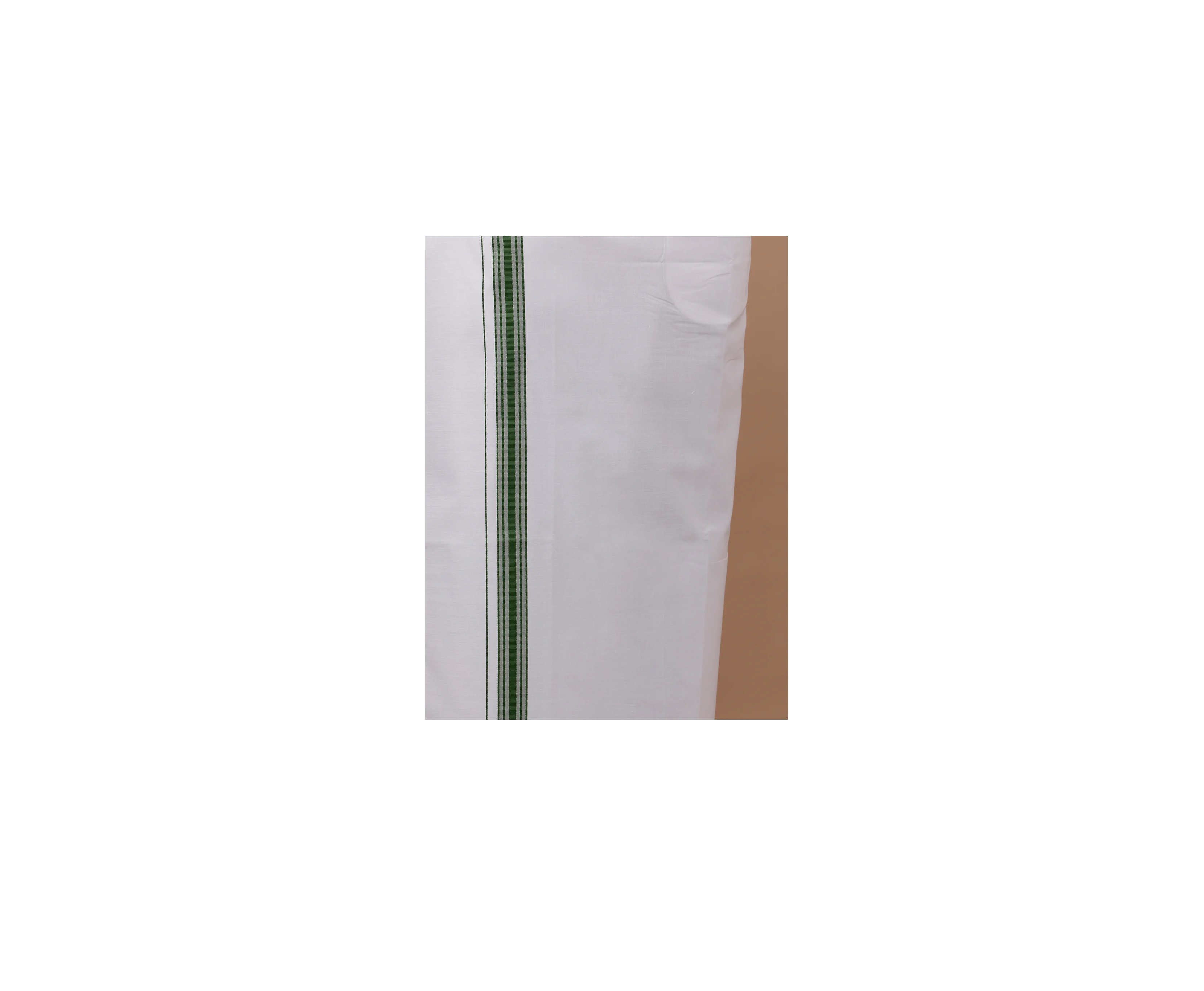 Ramraj Mens Green Adjustable Pocket Dhoti with Fancy Border GACF03