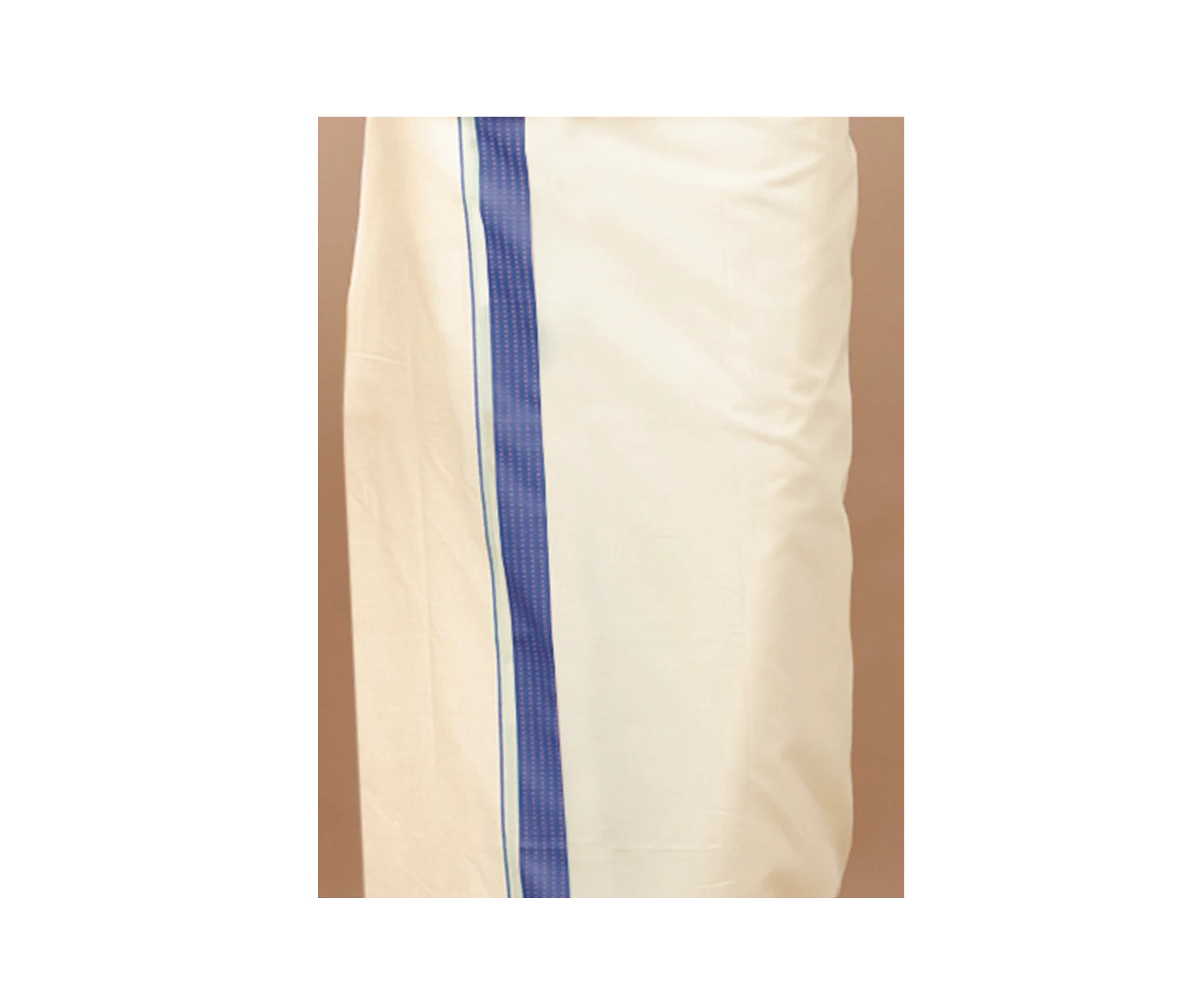 Ramraj Mens Kora Double Dhoti Navy Terra Kora Fancy