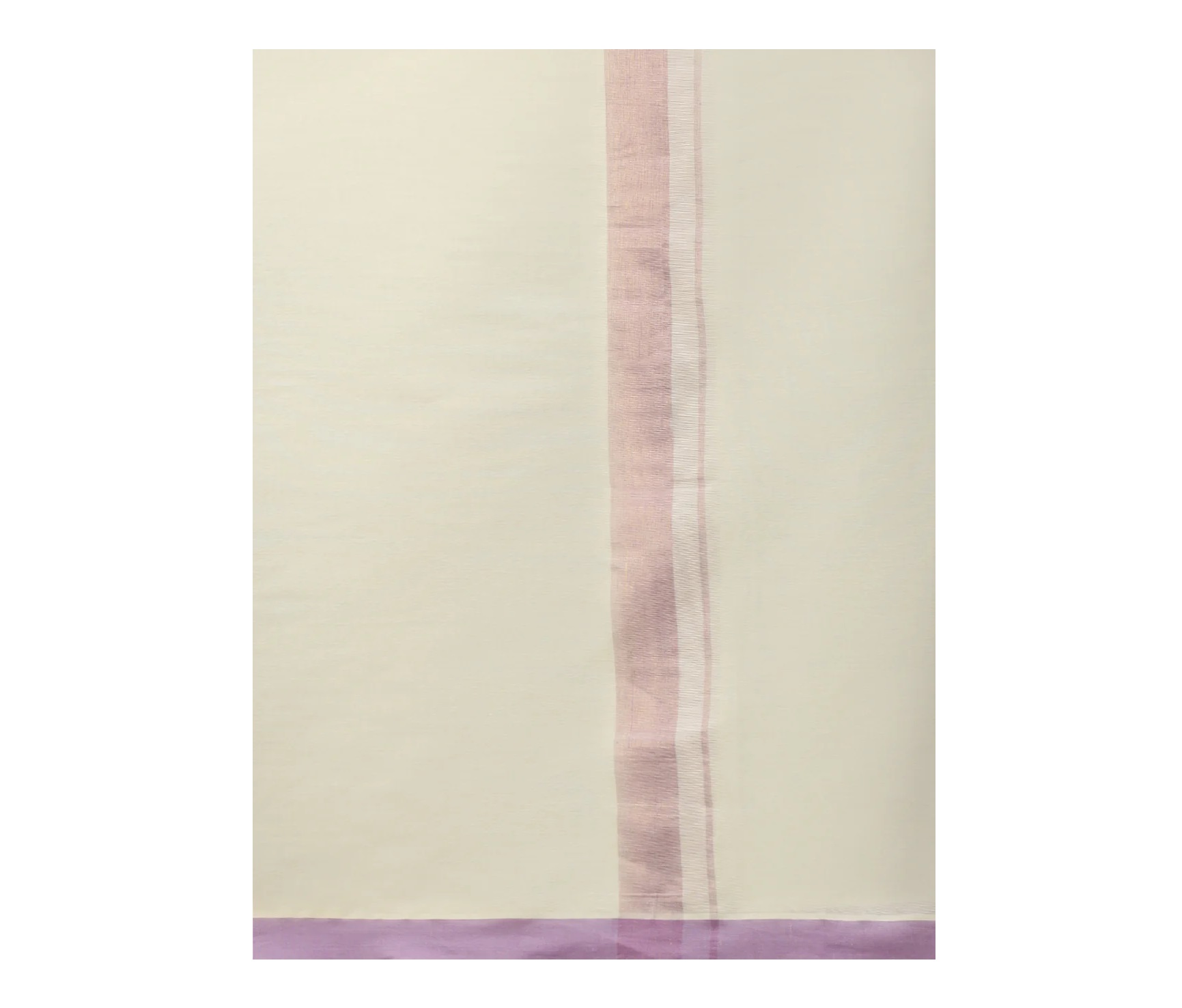 Ramraj Mens Light Grape Jari Fancy Border Kora Dhoti - EGJ04