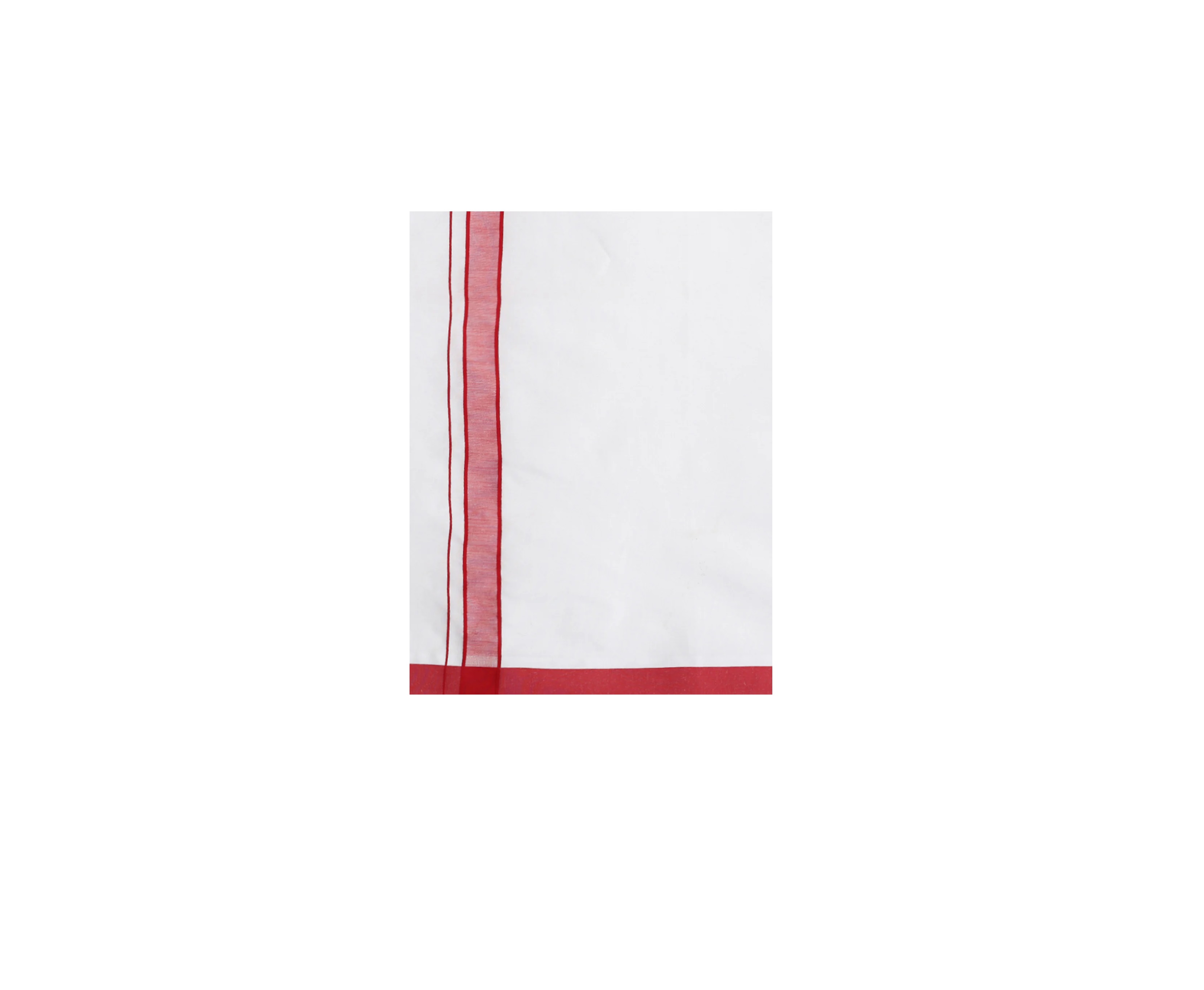 Ramraj Mens Prestigious Look Cotton Single Dhoti with Red Fancy Border WP02