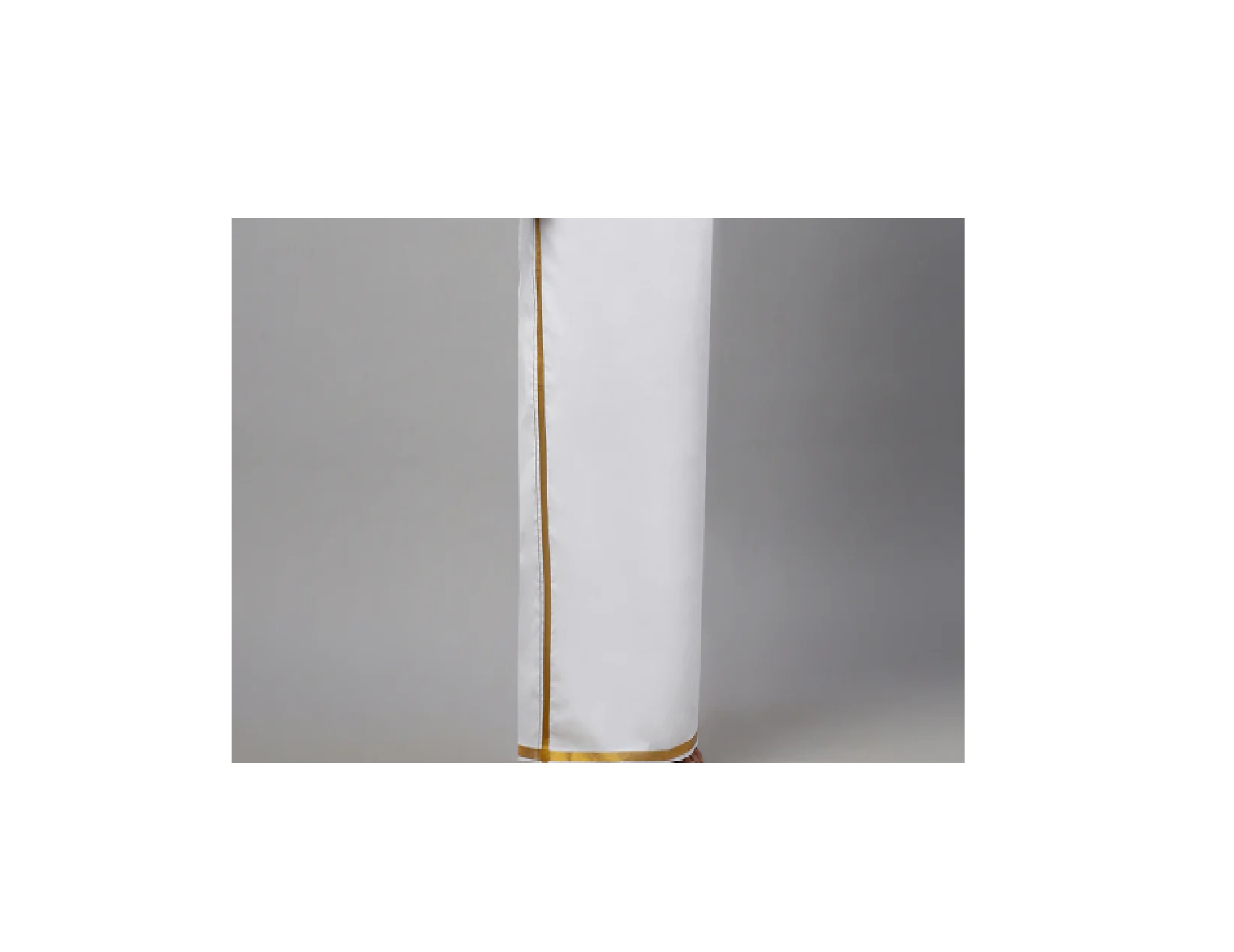 Ramraj Mens Readymade pocket Double Dhoti White with Gold Jari Border