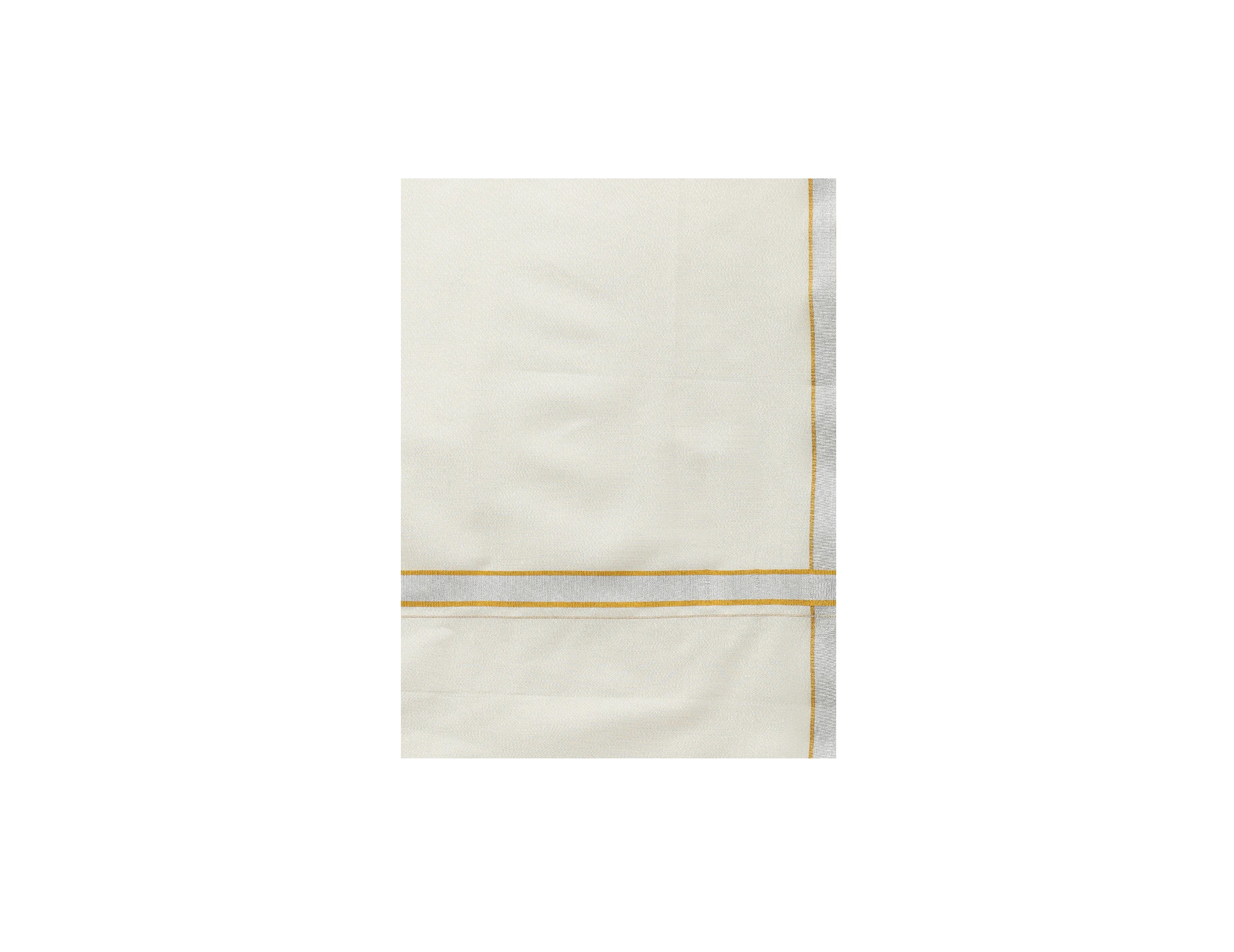 Ramraj Mens Regular Single Tissue Dhoti with Purple Colour Jari Border Clever Fancy PUR01